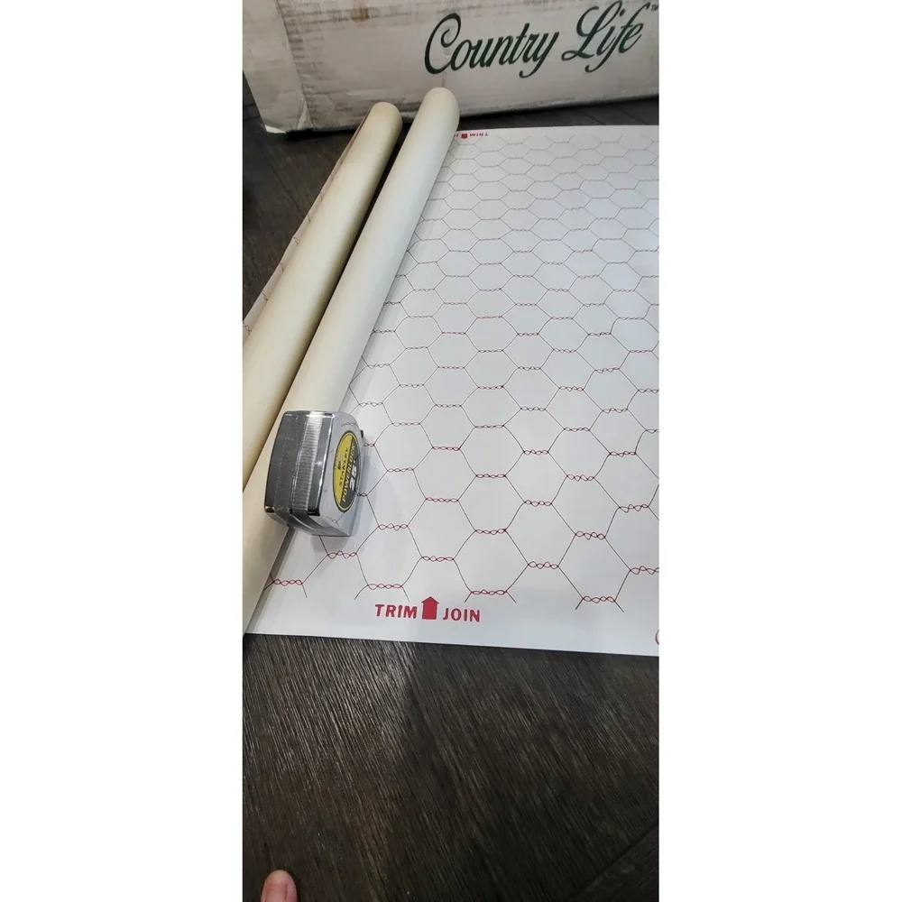 Vintage 1991 Country Life CHICKEN WIRE Wallpaper Roll 28INCHX40+FT ROLL FARM‎